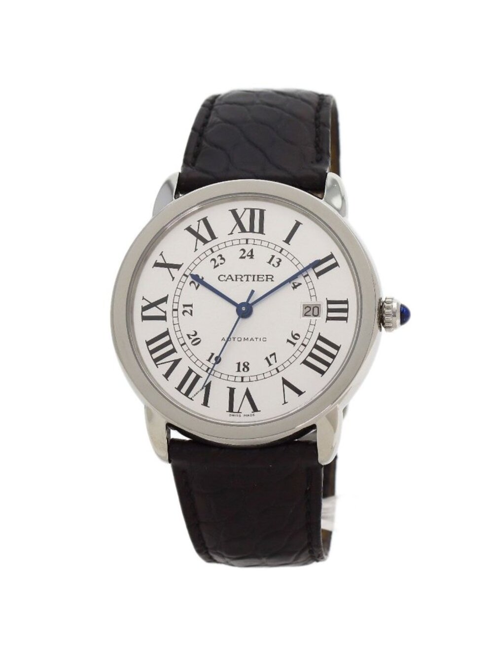 Cartier Ronde Solo de XL Watch SS Leather